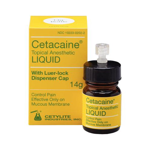 Cetylite 0203 Cetacaine Topical Anesthetic Liquid with Luer Lock Dispenser 14 Gm Cetylite 0203 Cetacaine Topical Anesthetic Liquid with Luer Lock Dispenser 14 Gm
